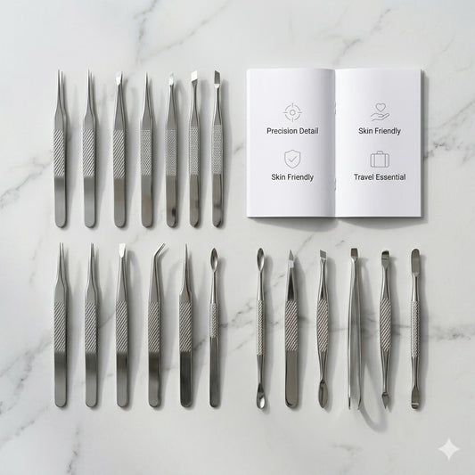 Elite Precision Beauty & Lash Artistry Set - 15-Piece Stainless Steel Kit