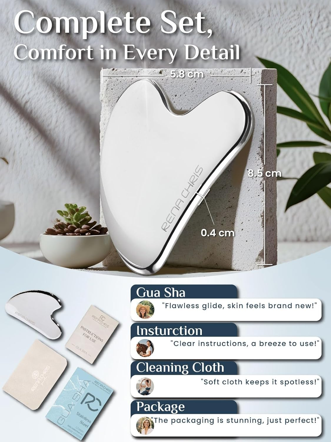 Professional Stainless Steel Guasha: The Ultimate Manual Massage Tool for Facial Rejuvenation and Targeted Acupuncture Therapy – Luxury Skin-Care Gift