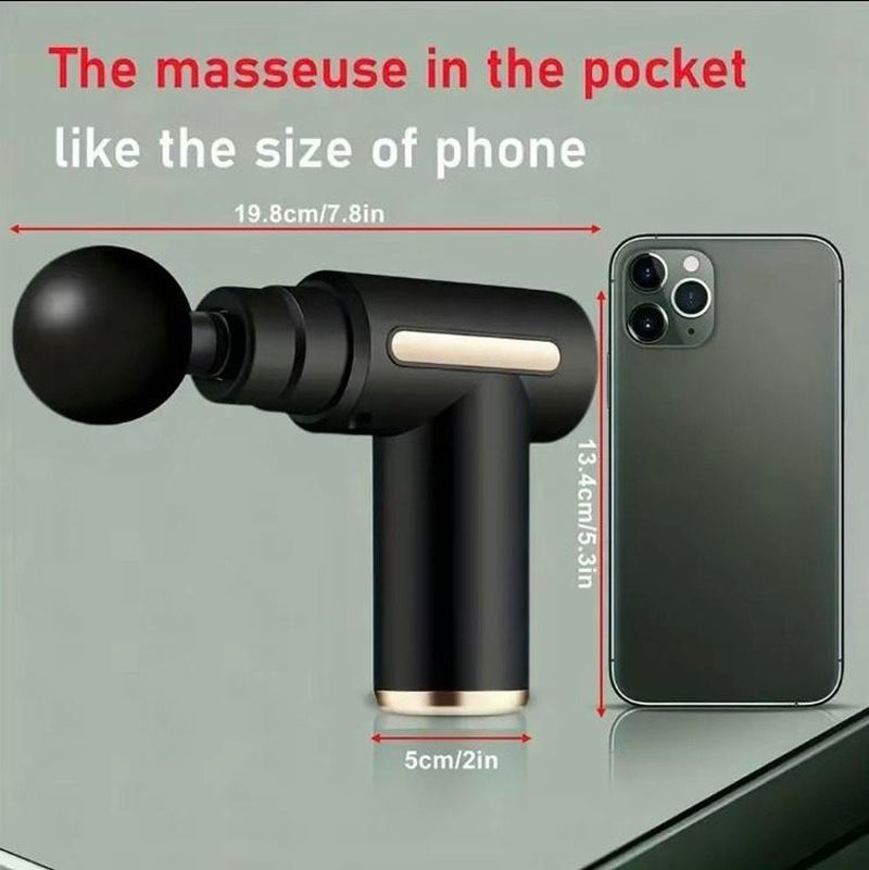 Electric Massage Machine with Replacement Heads, 1 Set Portable Handheld Comfort Muscle Massage Gun