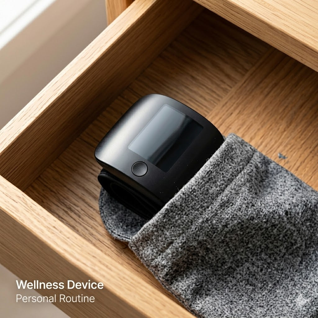 Digital Wrist Blood Pressure Cuff: Easy-to-Read LED Display &amp; Voice Support | Rechargeable Home Monitor with Storage Case